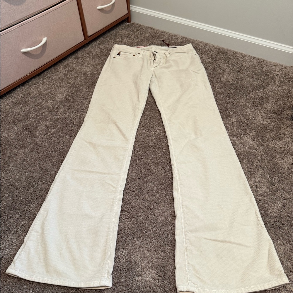 Adriano Goldschmied Cream Colored Flare Jeans